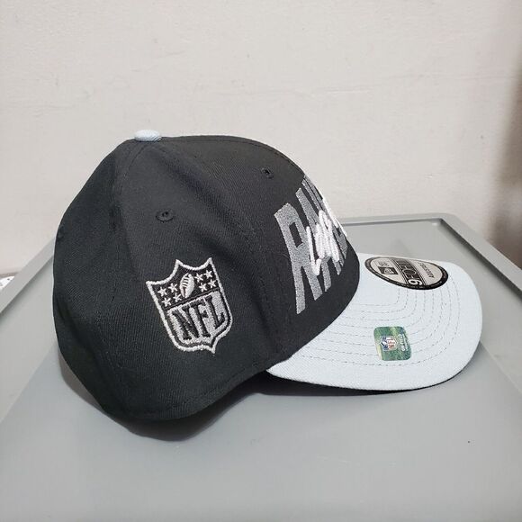 Las Vegas Raiders New Era 9FORTY NFL Draft Hat Black Snapback Adjustable NWT - Picture 5 of 9